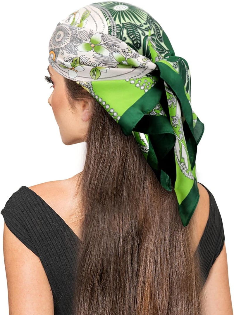 vimate Head Scarf for Women Hair 27'' Square Satin Silk Feeling Bnadana Neck Scarf Handbag Accessories Etc - Image 2